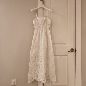 Madewell White Sleeveless Sundress Midi